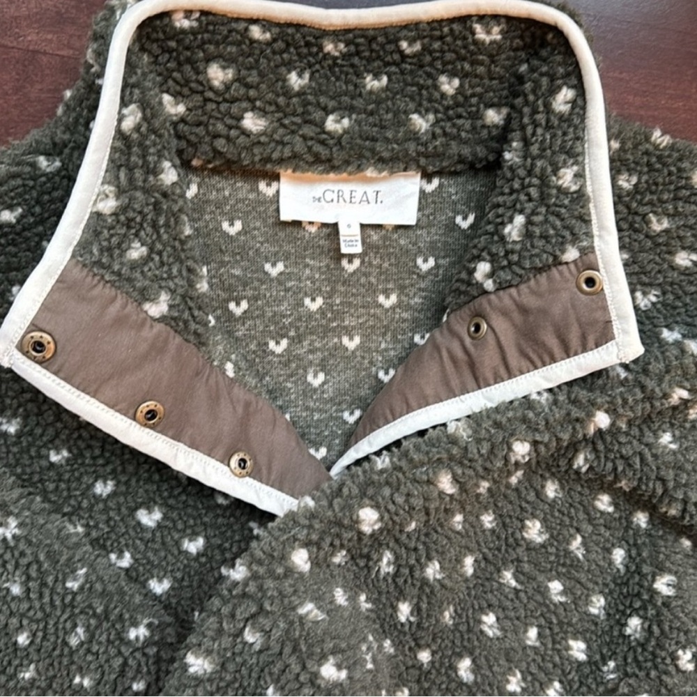 THE GREAT. Countryside Fleece Pullover